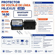 PROTECTOR DE VOLTAJE DE LINEA MILEXUS 220 V, ENTREGA DE FACTURA. VARIEDAD DE PROTECTOR DE VOLTAJE 110V Y 220V - Img 56790556