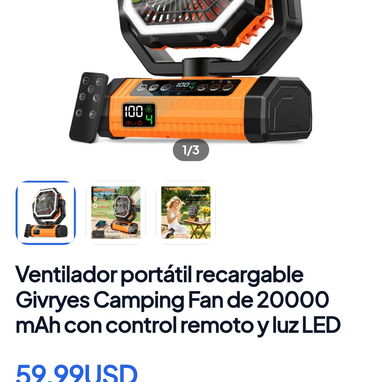 Ventiladores recargables - 2/4