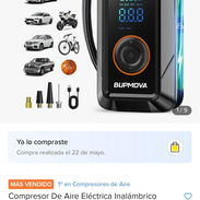 Vendo compresor de aire eléctrico. Inalámbrico. Ideal para neumáticos. Bomba de aire. 40 - Img 56038969