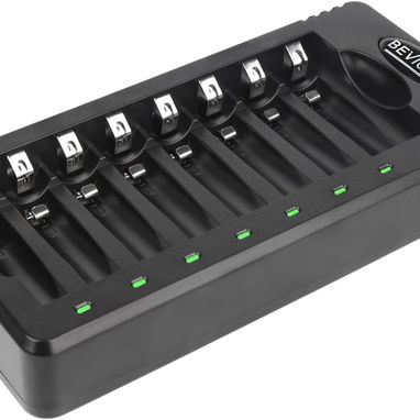 * Cargador inteligente BEVIGOR de 8 compartimentos con 8 baterias recargables incluidas(4AAA+4AA) - Img 121427308
