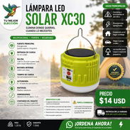LAMPARA SOLAR RECARGABLE . BOMBILLO COLGANTE XC30. LÁMPARA SOLAR PARA COLGAR CON SALIDA USB. BOMBILLO - Img 56610731