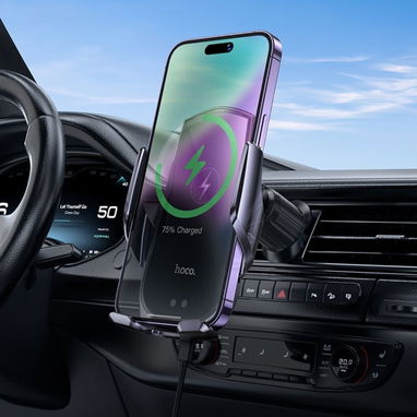 Soporte de teléfono para carro con Carga Inalámbrica - Hoco CA202 Plus 🌐 $14 - 6/8