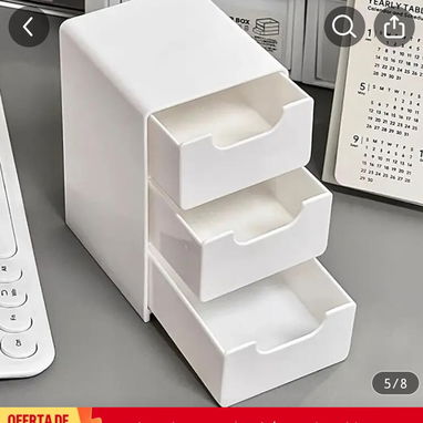 Juego de 3 pequeños estantes de lujo con 3 gavetas cada uno - Img 104318355