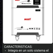 CARACTERISTICAS: - Integra en un solo sistema el inversor, bateria y controlador solar - Voltaje: 120V - 240V - Potencia - Img 55907798