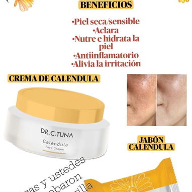 Crema facial de Caléndula 🌼 de FARMASI. Para piel seca y sensible. - Img 125568864