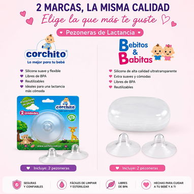 Pezoneras de lactancia materna TALLA L Cubrepezones Succión Amamantar Sensibilidad en pezones TALLA L - 2/4