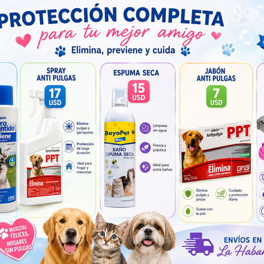 Shampoo, jabon, spray anti pulgas y más. - 4/4