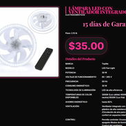 Lámpara Toplite 30W Fan Light Adaptador Roca, Ventilador Techo Toplite 30W Luz 6500K Fría . - Img 57321907