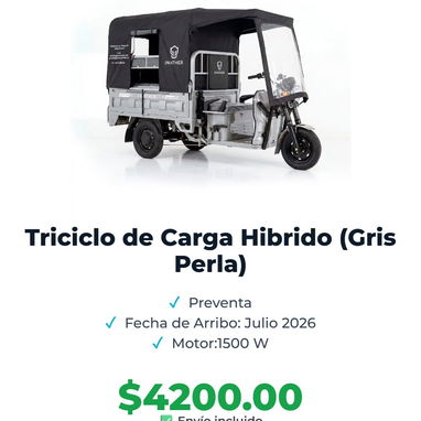 TRICICLO DE CARGA HIBRIDO - Img 123599268