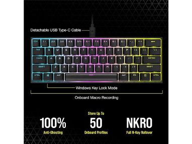 0km✅ Teclado Corsair K65 RGB Mini 📦 60% ☎️56092006 - Img 65117418