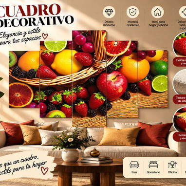 Cuadros decorativos  (Impresos en lienzo y montados en marcos de madera) - 8/10
