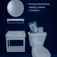 💥💥Juego de baño ,tasa con lavamanos con mesita ,espejo y toallero importado maxima calidad - Img 54855802