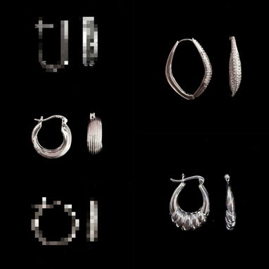 Aretes plata 925 - 6/10