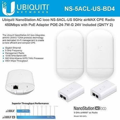 NanoStation AC loco 5GHz 802.11ac airMAX internacional nuevo en caja con su poe, mensajería gratis - 2/2