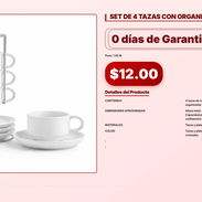 SET DE 4 TAZAS CON ORGANIZADOR VERTICAL . - Img 56933608