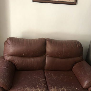 Sofá de dos plazas y butacas originales solo requieren tapicería - Img 125931969