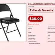 SILLA PLEGABLE CON ASIENTO ACOLCHADO . - Img 57103903