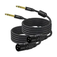 Cable XLR Macho a 6.35 mm TRS paquete de 2, 1.8 m cada uno | 34 USD - Img 58213777