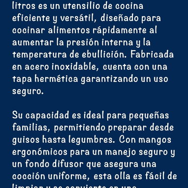 Olla de presión de 4L marca EKO. Acero inoxidable 🔷 $40 - 2/3