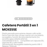 Cafetera Portátil 3 en 1 MCKESSE. Con una batería recargable. Compatible con cápsulas DG, cápsulas NS y café molido - Img 55947082