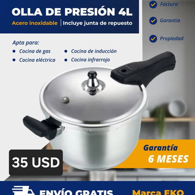 Sartén de acero inoxidable,  juego de calderos ,Olla de presión 4L - Img 125213411