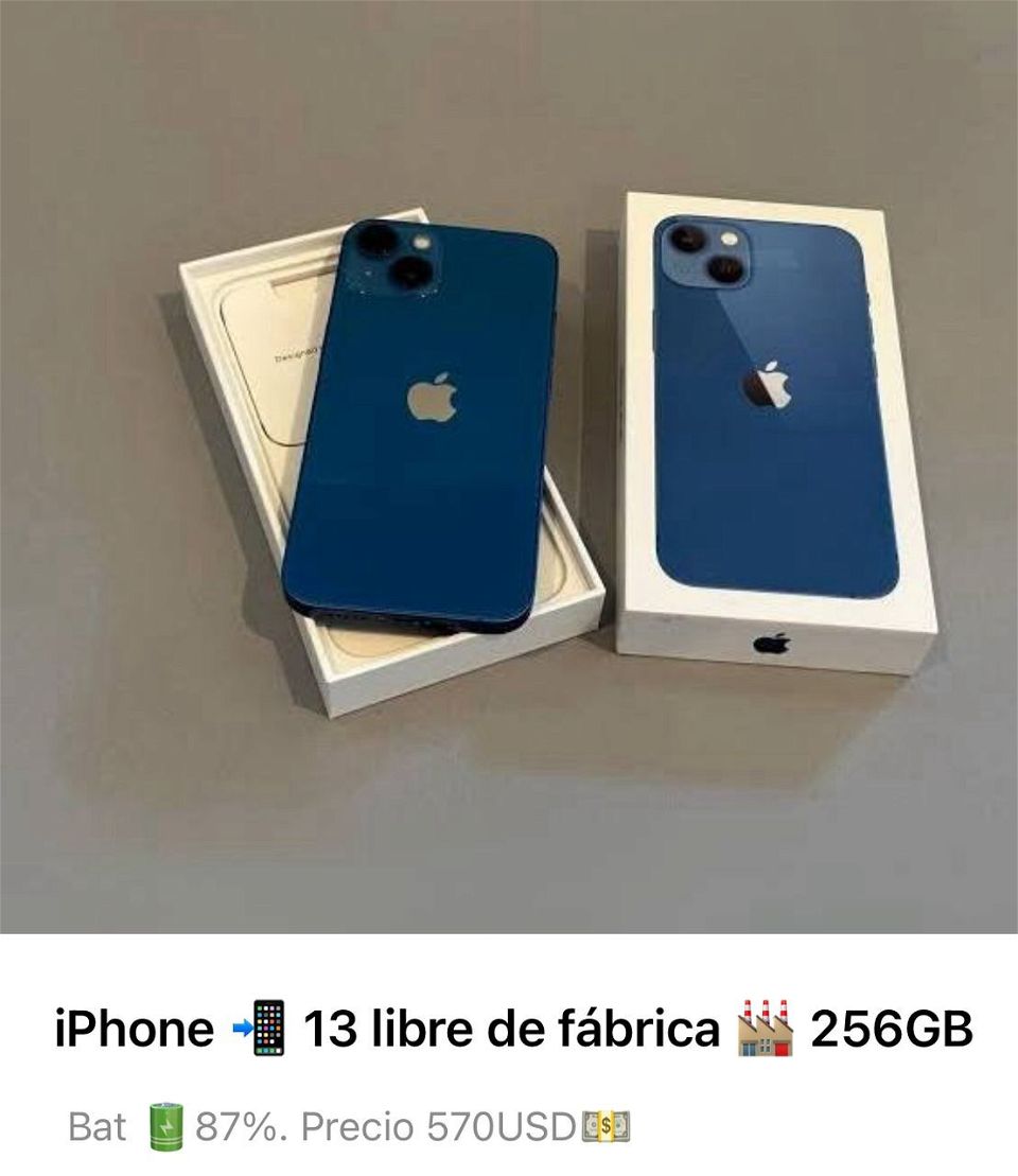 iPhone 13 256GB Blue Libre de Fábrica